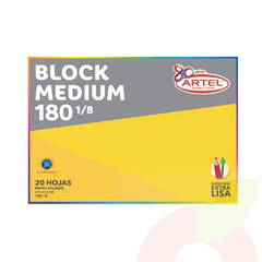 Block Mediano 180 1/8 20 Hojas Artel