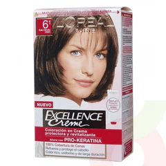Tintura Pelo Excellence Creme 6.1 Pro-Keratina Rubio Oscuro Ceniza L´oréal