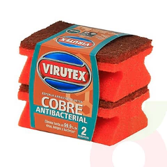 Esponja Acanalada de Cobre Antibacterial 2 Unidades