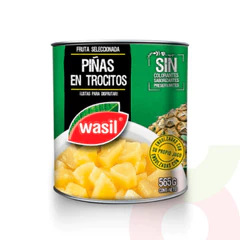 Piña en Cubitos Almíbar Wasil 565Gr