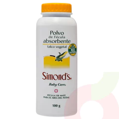 Talco Vegetal Absorbente Baby Care Simonds 100Gr
