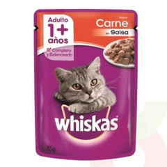 Sobre sabor Carne en salsa Whiskas 85Gr Adulto