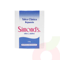 Talco Clásico Repuesto Hipoalergénico Simonds 250Gr