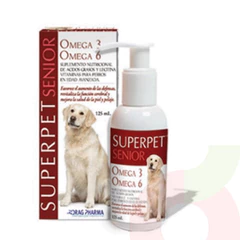 Suplemento Nutricional Ácidos Grasos, Lecitina, Vitamina E, Omega 3 y 6 SuperPet Senior 125Ml