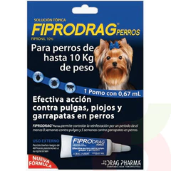 Solución Tópica Perros de Hasta 10Kg Fiprodrag 0.67Ml