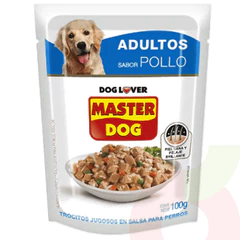Trocitos Pollo Jugosos en Salsa Adulto Master Dog 100Gr