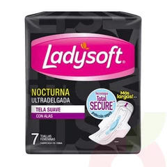 Toallitas Higiénicas Nocturna Ultradelgada Suave Ladysoft 7 Unidades