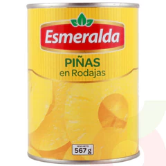 Piña en Rodajas Almíbar Esmeralda 567Gr