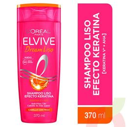 Shampoo Liso Efecto Keratina Elvive 370Ml