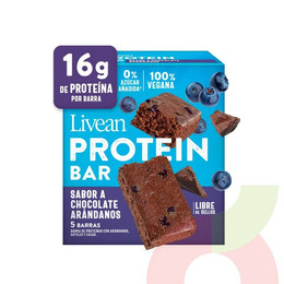 Barras de Proteína Choco Arándanos Livean 225Gr 5 Unidades