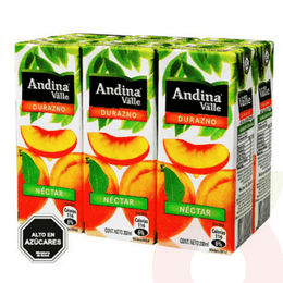 Néctar Durazno Andina del Valle 200Ml 6 Unidades