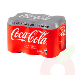 Bebida Light Coca Cola Lata 350Ml 6 Unidades