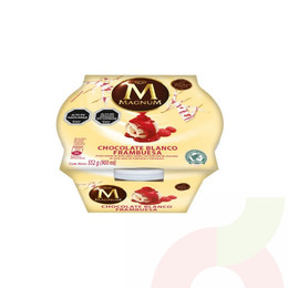 Helado Magnum Frambuesas-Chocolate Blanco 900ml