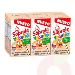 Yogurt Yoghito Soprole Tetra Damasco 6X115gr