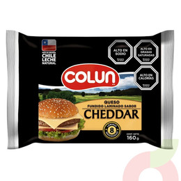 Queso Cheddar Laminado Colun 160Gr
