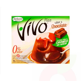 Flan Chocolate 0 Azúcar Vivo 80Gr