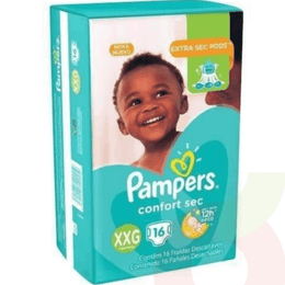 Pañal Pampers Confort Sec Talla Xxg 16 Uni