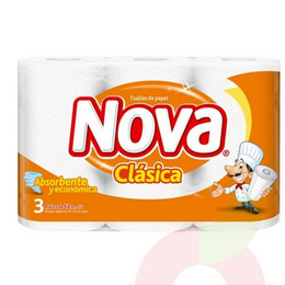 Toalla Nova Clasica 12Mt 3Unid 