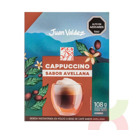 Cappuccino Avellana Juan Valdez 108Gr 6 Unidades