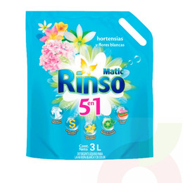 Detergente Hortensias y Flores Blancas Rinso 3Lt