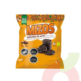 Galletitas de Arroz Chocolate Semiamargo Naranja Mizos 25Gr
