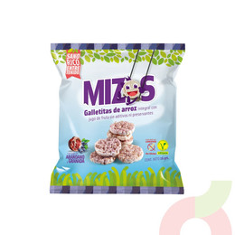 Galletitas de Arroz con Jugo Arándano Granada Mizos 16Gr