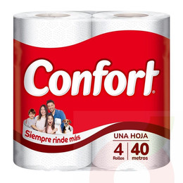 Papel Higienico Confort Uh 4U 40Mt