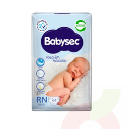 Pañal Recién Nacido Babysec 34 Unidades