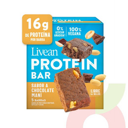 Barras de Proteína Choco Maní Livean 225Gr 5 Unidades