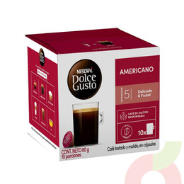 Café Cápsulas Americano Dolce Gusto 80Gr 10 Unidades