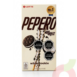Pepero Chocolate Blanco y Galleta Lotte 32Gr 