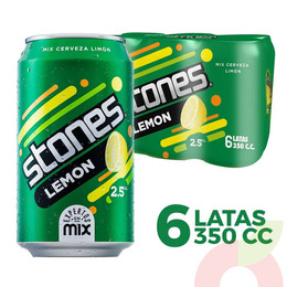Pack Cerveza Lemon Stones 350Cc 6 Unidades