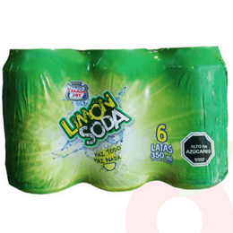 Bebida Lata Limón Soda 350Cc 6 Unidades