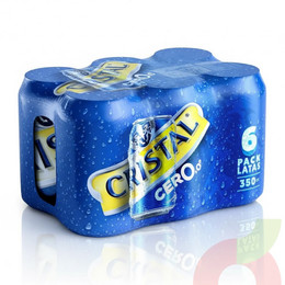Pack Cerveza Cero Cristal 350Cc 6 Unidades