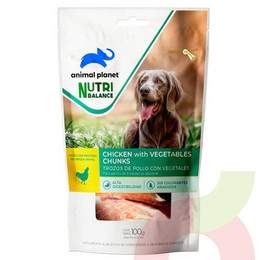 Snack Perro Trozos Pollo con Vegetales Animal Planet 100 gr