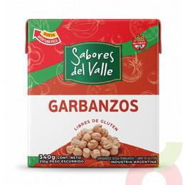 Garbanzos Tetrapack Sabores del Valle 340Gr