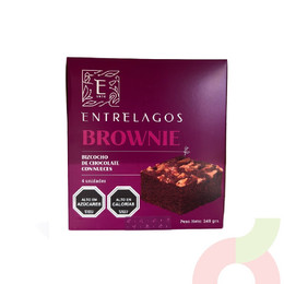 Brownie Chocolate con Nueces Entrelagos 248Gr 4 Unidades