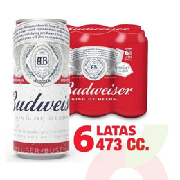 Cerveza Budweiser 473Cc 6Unid