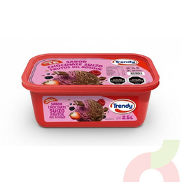 Helado Chocolate Suizo Frutos del Bosque Trendy 2.5Lt