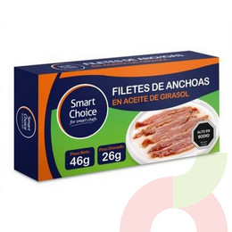 Filetes de Anchoas Smart Choice 46Gr 