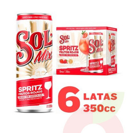 Cerveza Sol Mix Frutos Rojos 350 Cc 6Unid