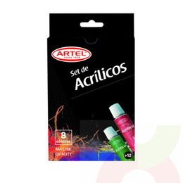 Set Acrílicos 8 Colores Artel 