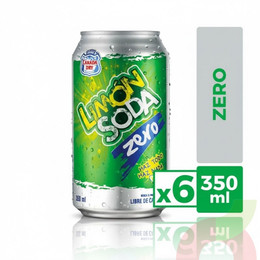Pack Lata Limón Soda Zero 350Cc 6 Unidades