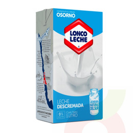 Leche Natural Descremada Loncoleche 1Lt