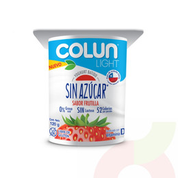 Yoghurt Light Frutilla sin Azúcar Colun120Gr