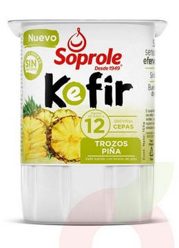 Yoghurt Soprole Kefir Trozo Piña 155 Gr