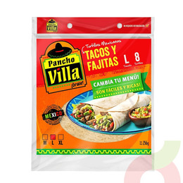 Tortillas Tacos y Fajitas L Pancho Villa 224Gr 8 Unidades