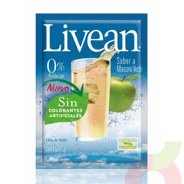 Jugo Instantáneo en Polvo Manzana Verde Livean 7Gr