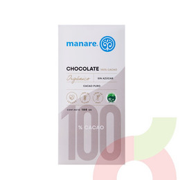 Chocolate Orgánico 100% Cacao Manare 100Gr