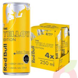 Red Bull Yellow  250CC 4Unidades  
